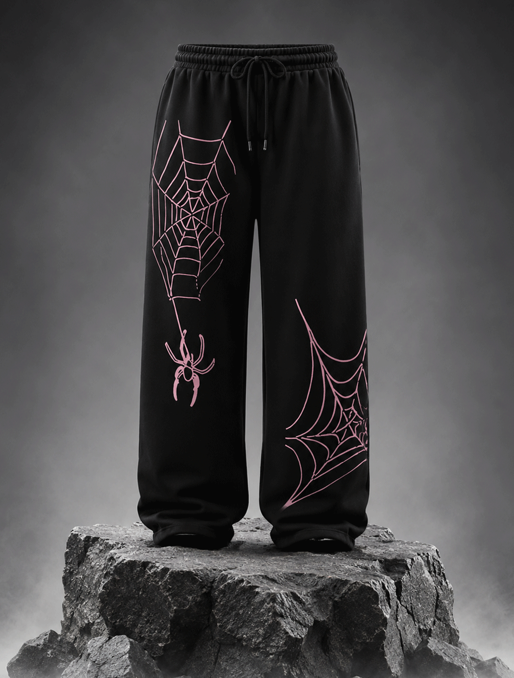 Crimson Inferno Flame Wide-Leg Pants