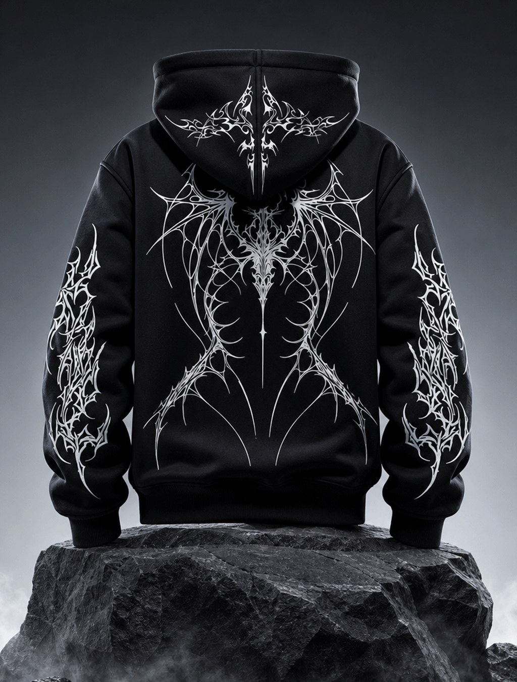 Obsidian Thorn Zip-Up Hoodie