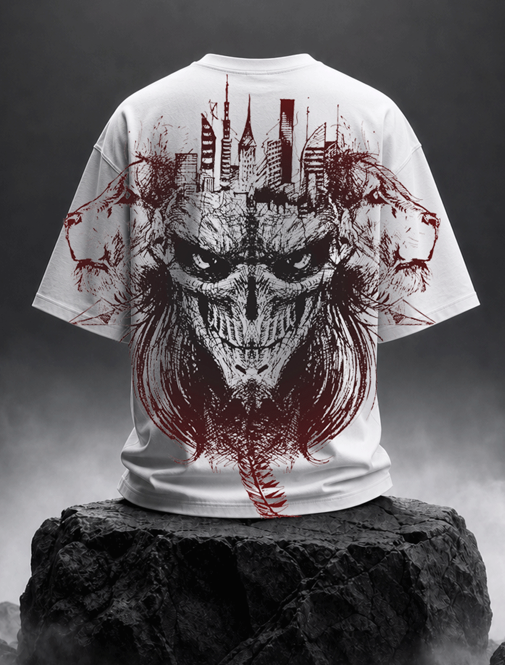 Urban Lion Sketch Oversized Tee