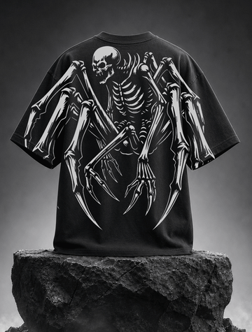 Skeleton Bat Reaper Oversized Tee