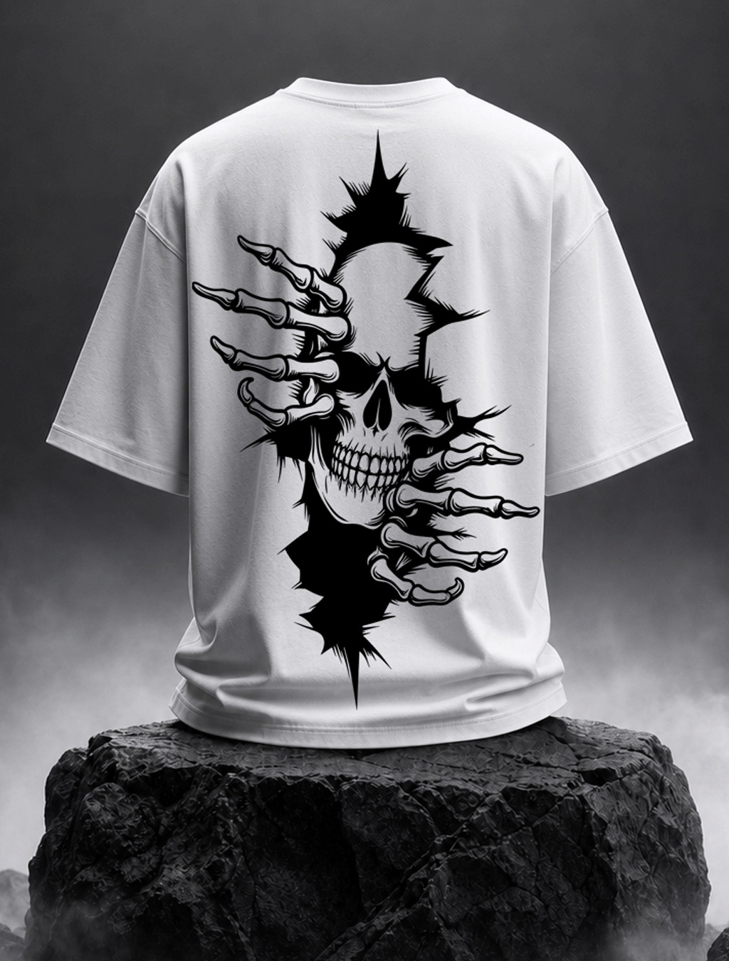 Death Grip Skull Oversized Tee
