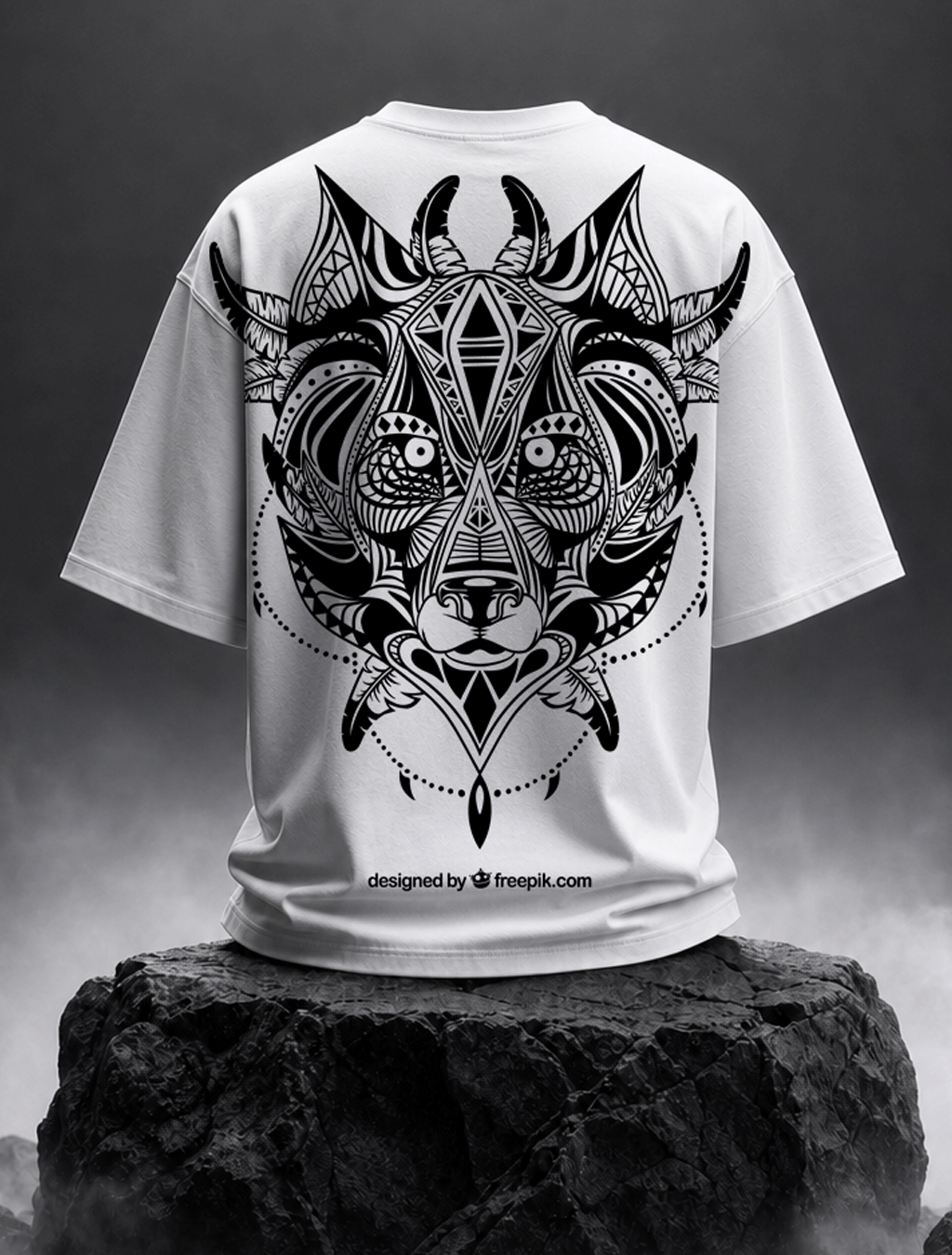 Savage Beast Graphic Oversized Tee