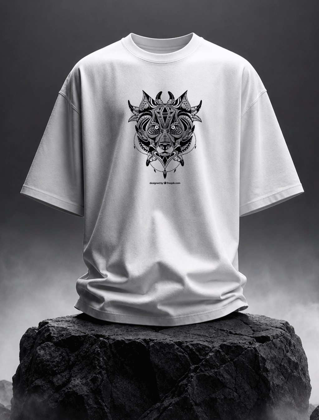 Savage Beast Graphic Oversized Tee