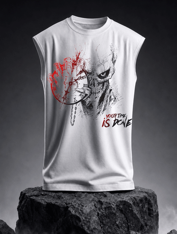 Times Up Skull Graphic Tank Top
