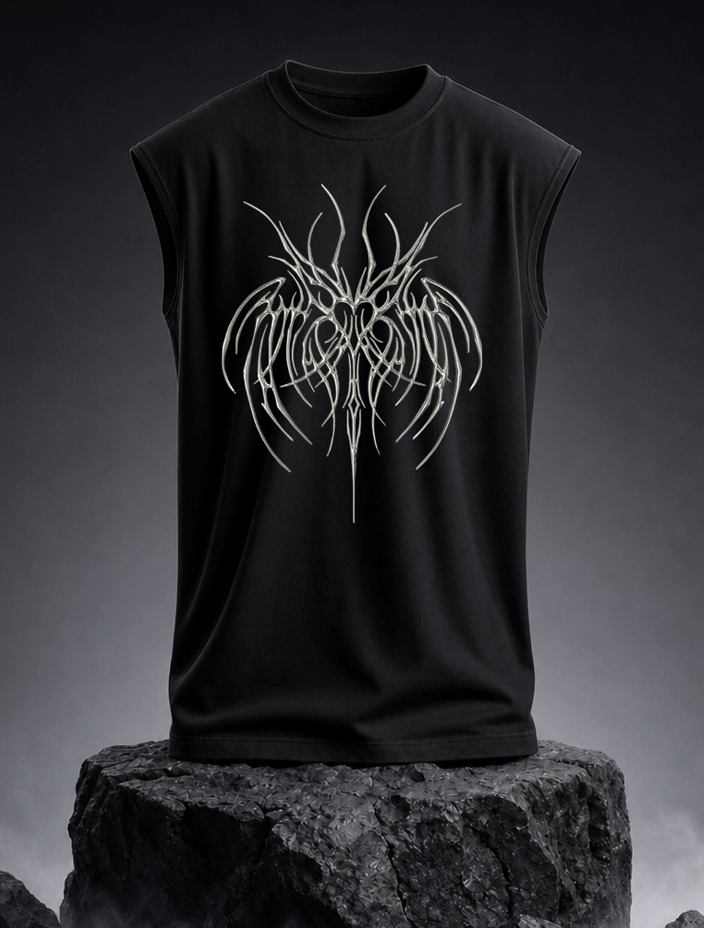 Dark Wings Skeleton Graphic Tank Top