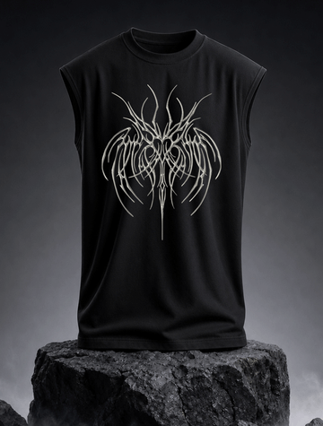 Dark Wings Skeleton Graphic Tank Top