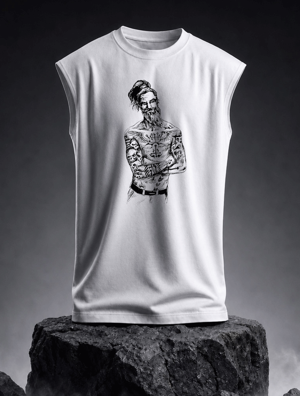 Tattoo Warrior Graphic Tank Top